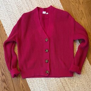 Women's GAP Pink Cardigan Sweater